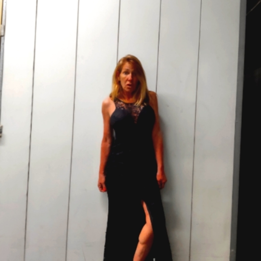 Black lace cocktail or grad nite dress
